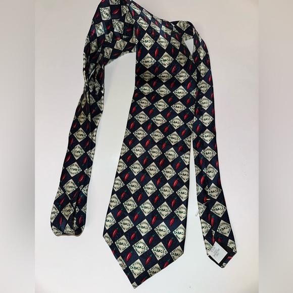 Tabasco Other - Tabasco Navy and Red Geometric Tie